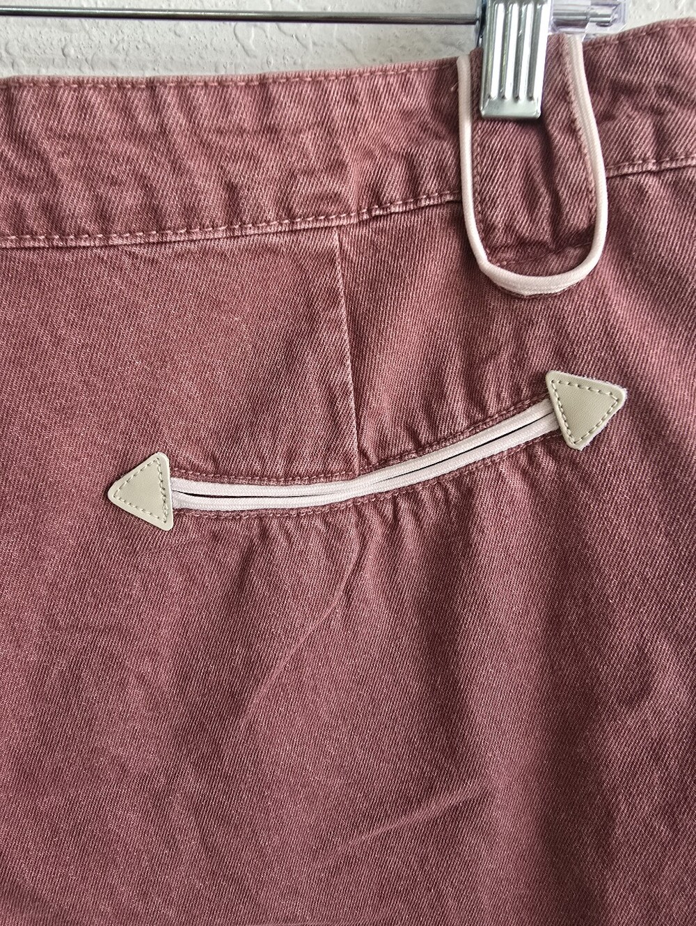 Howdy Hanny Western Denim Shorts Size XL Rust Pink NWT - Picture 8 of 9